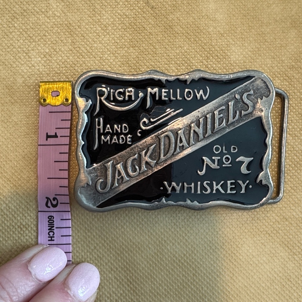 Jack Daniels Black and Silver Belt Buckle - Picture 6 of 6